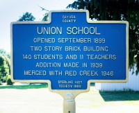 Roadside Historical Marker Fair Haven School closeup
