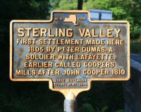 Roadside Historical Marker Sterling Valley closeup